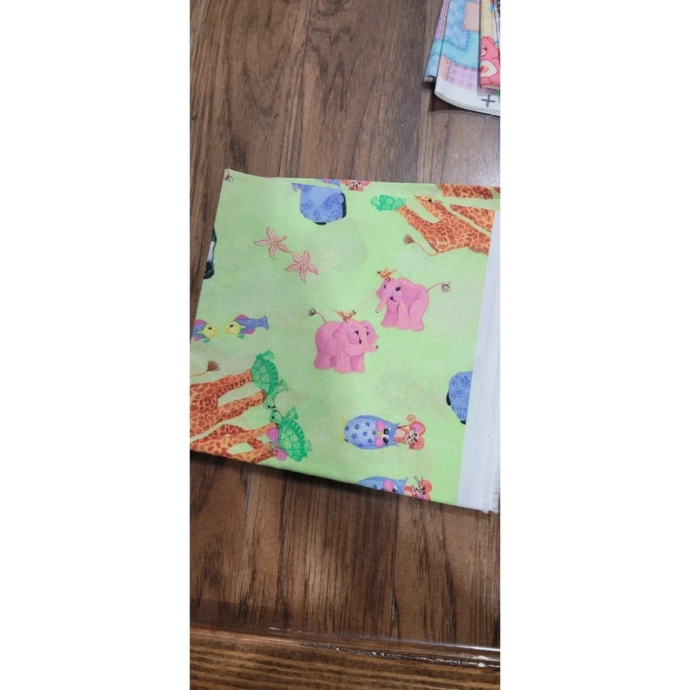 9 Assorted Cotton Blend Fabric Material Care Bear Baby